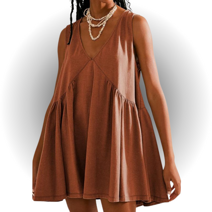 Thalisse | Women’s Sleeveless V-Neck Swing Mini Dress