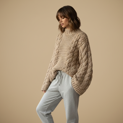 Oversized Cable Knit Women Sweater