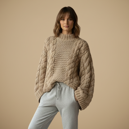 Oversized Cable Knit Women Sweater