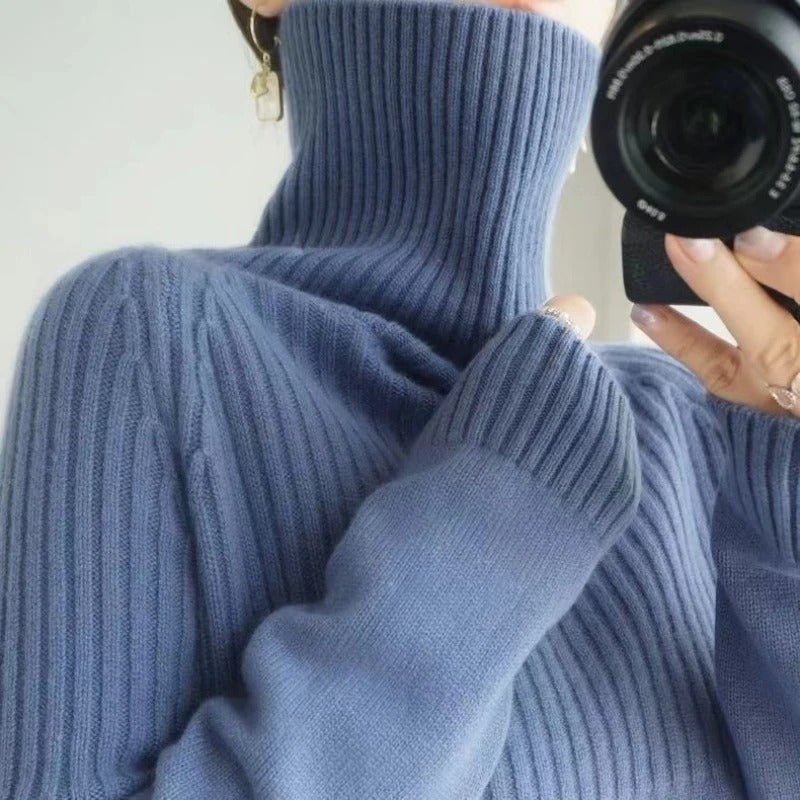 Turtleneck Knit Women Sweater