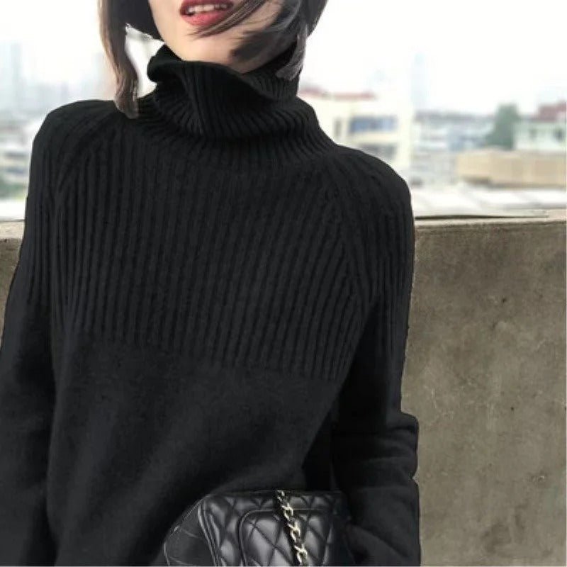 Turtleneck Knit Women Sweater