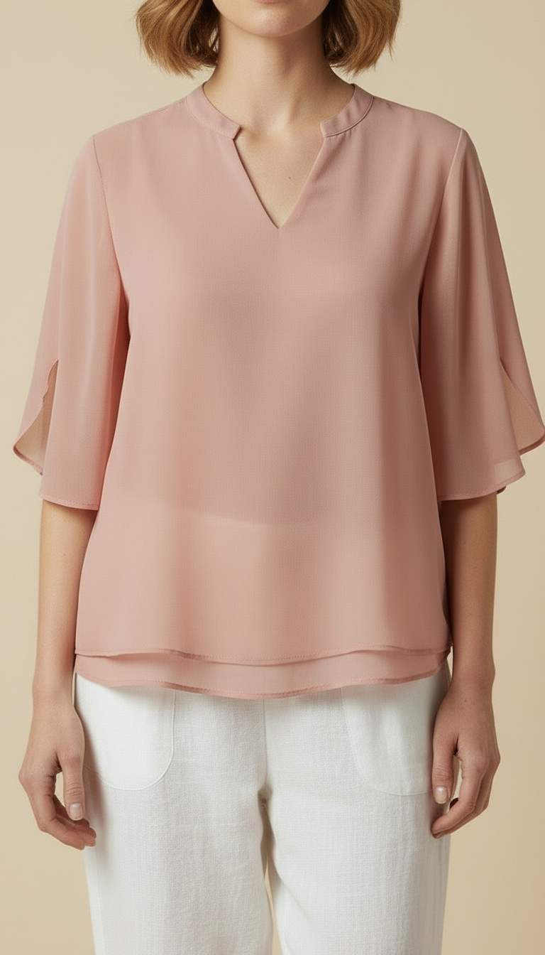 Seravyn | Women’s Relaxed V-Neck Summer Top