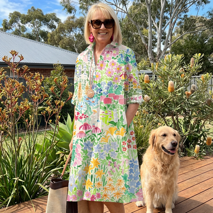 Zalira | Women’s Floral Shirt Midi Dress