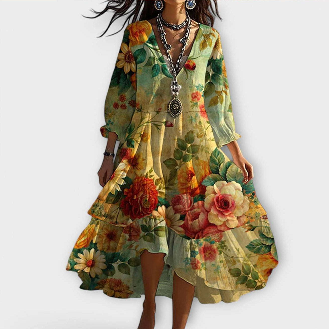 Elarise | Women’s Floral Maxi Dress