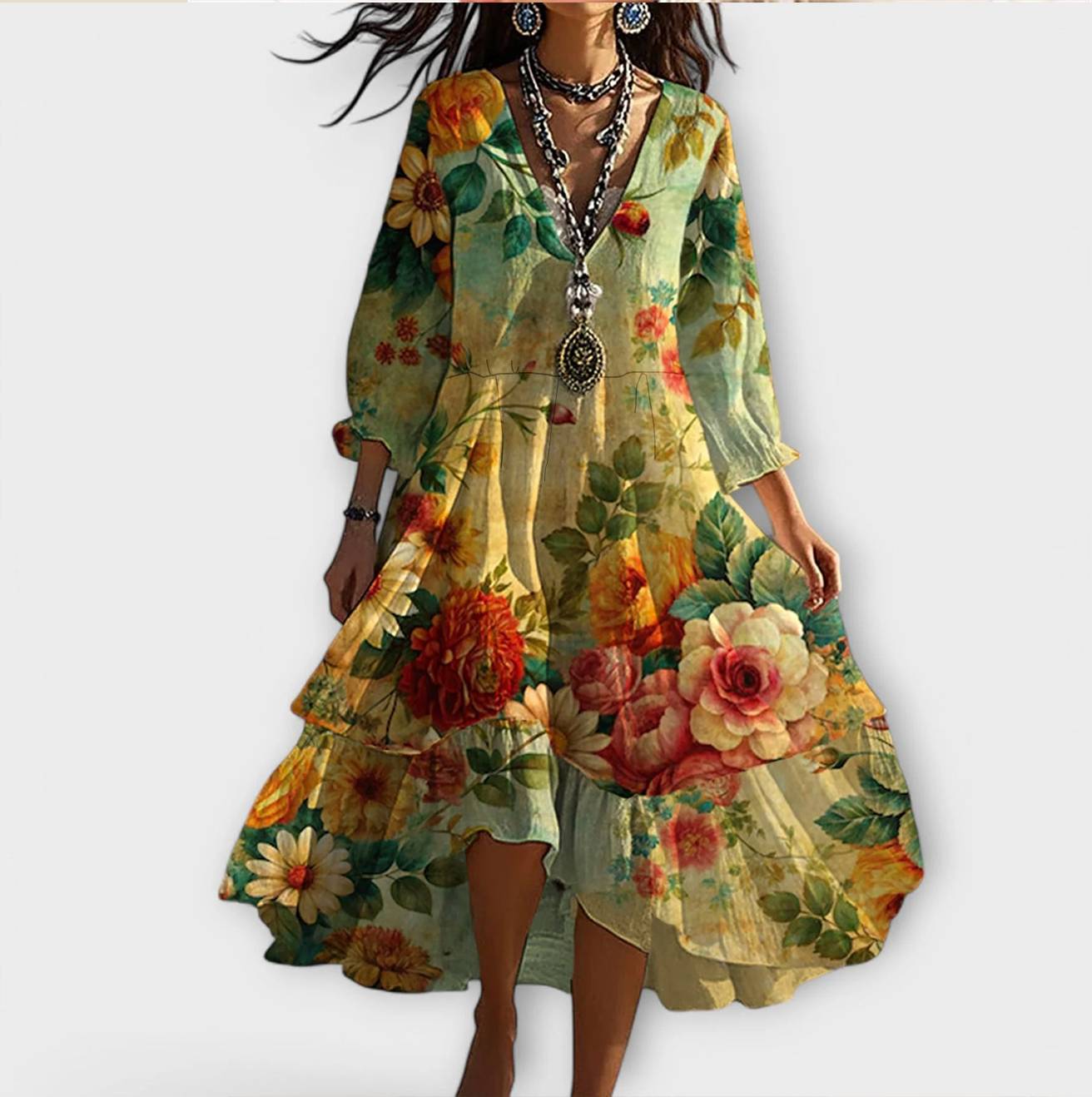 Elarise | Women’s Floral Maxi Dress