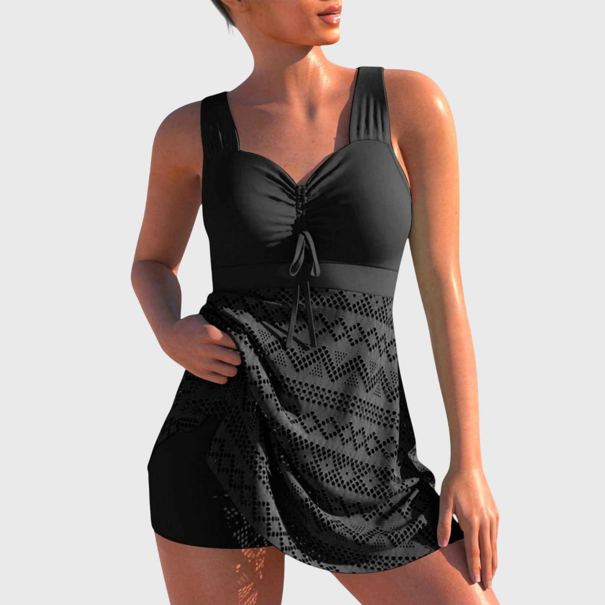 Aurevia | Women’s Ruched Swim Dress Cover-Up