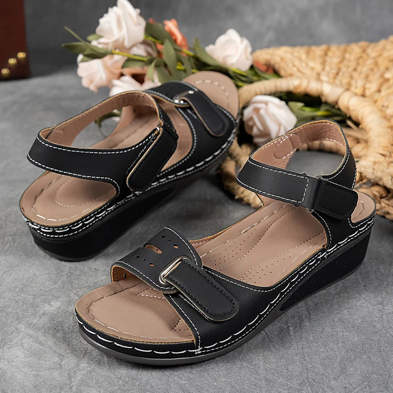 Women’s Open-Toe Sandals – Adjustable Strap Design with Cushioned Sole