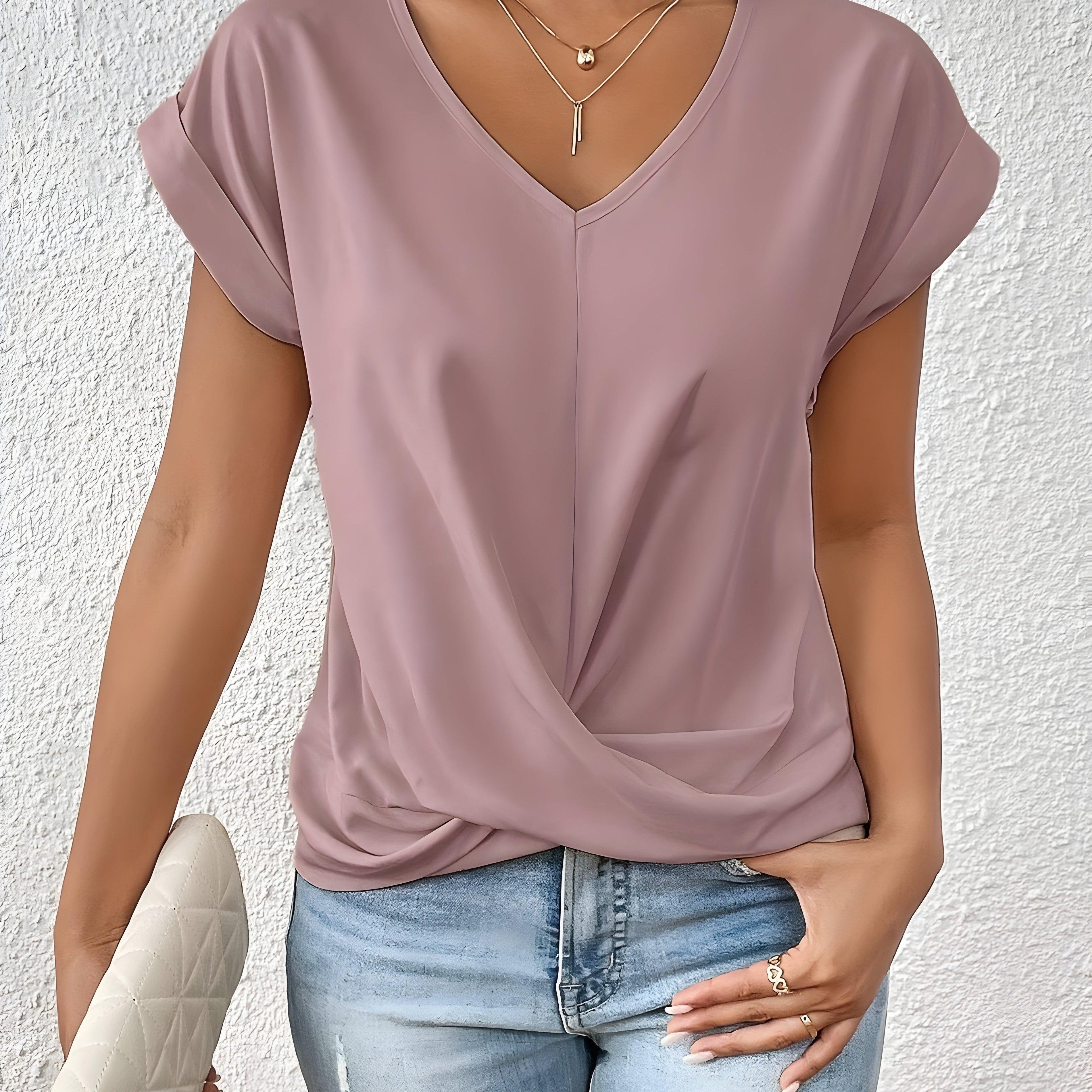 Luna | Women’s V-Neck Wrap Front Summer Top