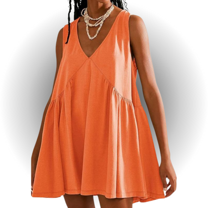 Thalisse | Women’s Sleeveless V-Neck Swing Mini Dress