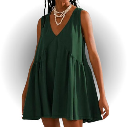 Thalisse | Women’s Sleeveless V-Neck Swing Mini Dress