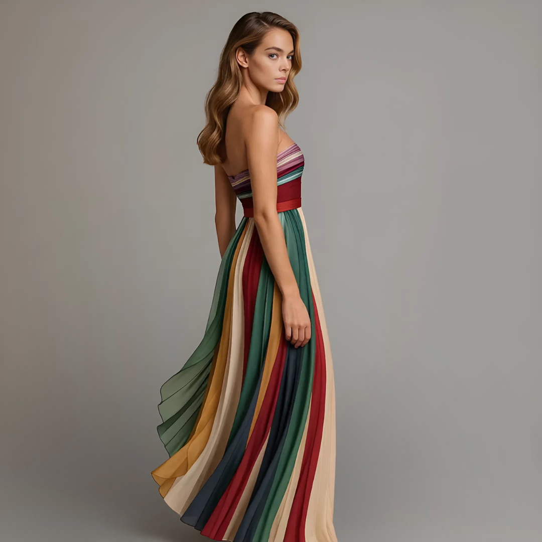 Women’s Pleated Maxi Dress – Elegant Style with Graceful Movement
