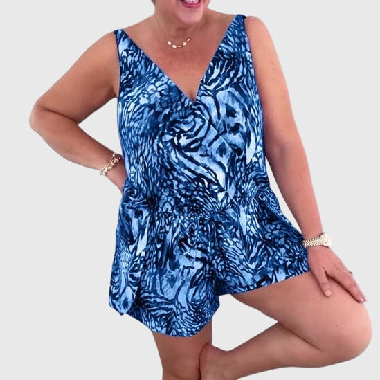 Liorenna | Women’s Printed Wrap-Front Summer Playsuit