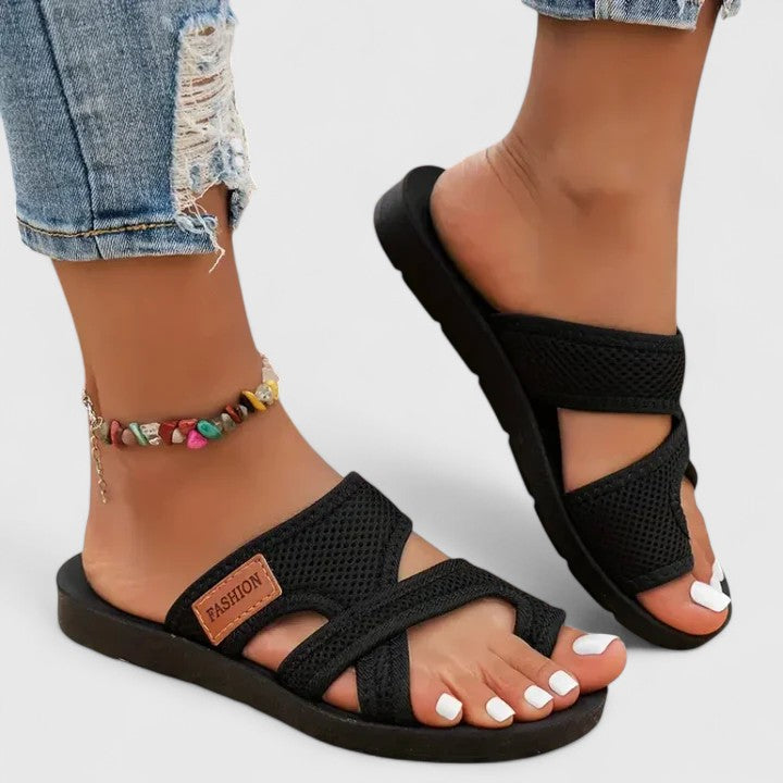 Casey | Women’s Orthopedic Slip-On Sandals with Textured Straps