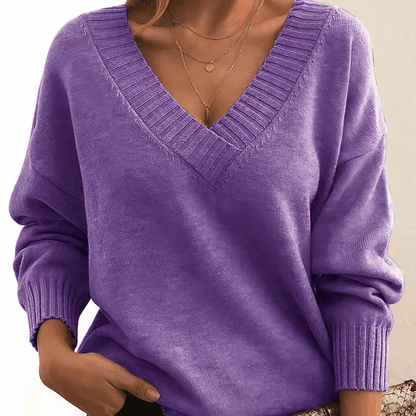 Women’s Cozy V-Neck Knit Sweater