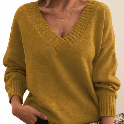Women’s Cozy V-Neck Knit Sweater