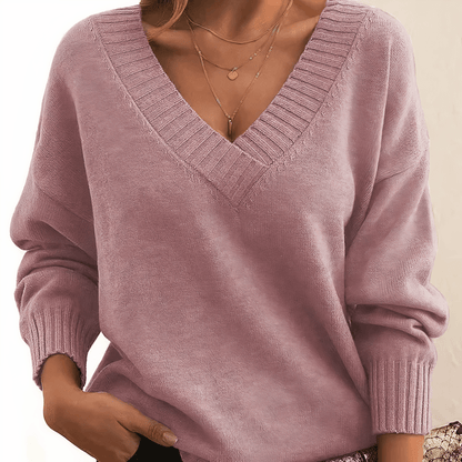 Women’s Cozy V-Neck Knit Sweater