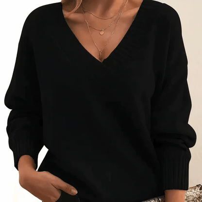 Women’s Cozy V-Neck Knit Sweater
