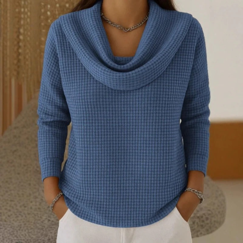 Waffle Knit Women Sweater