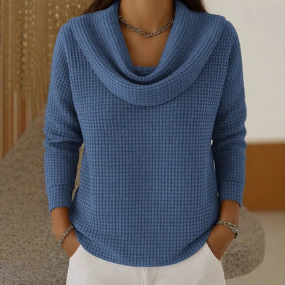Waffle Knit Women Sweater