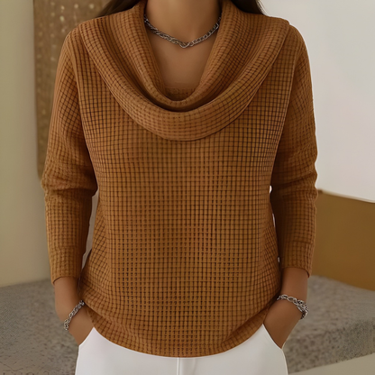 Waffle Knit Women Sweater