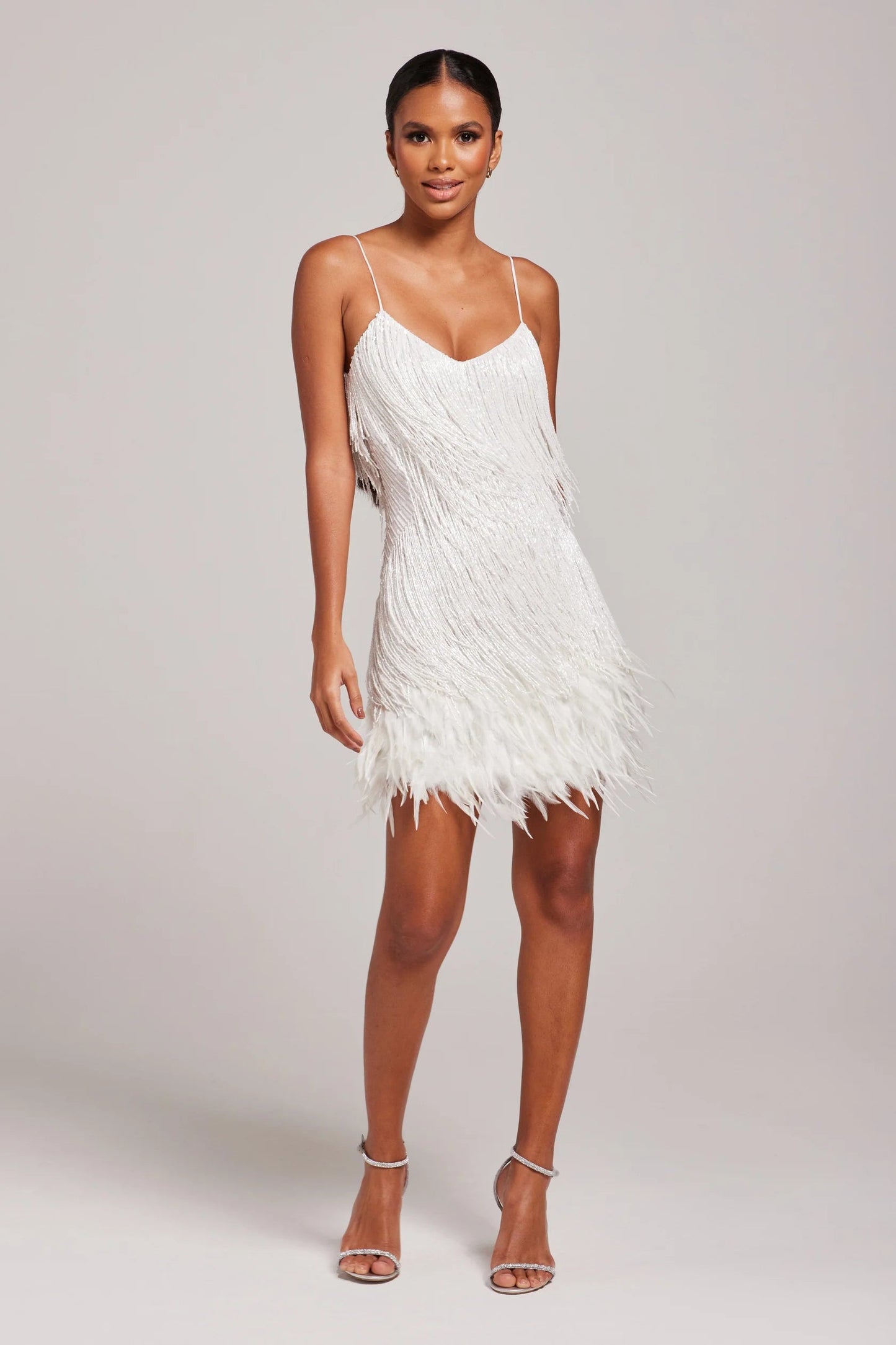 Women’s Cocktail Dress with Fringe Feathers