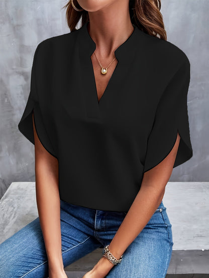 Taylor | Relaxed V-Neck Summer Blouse