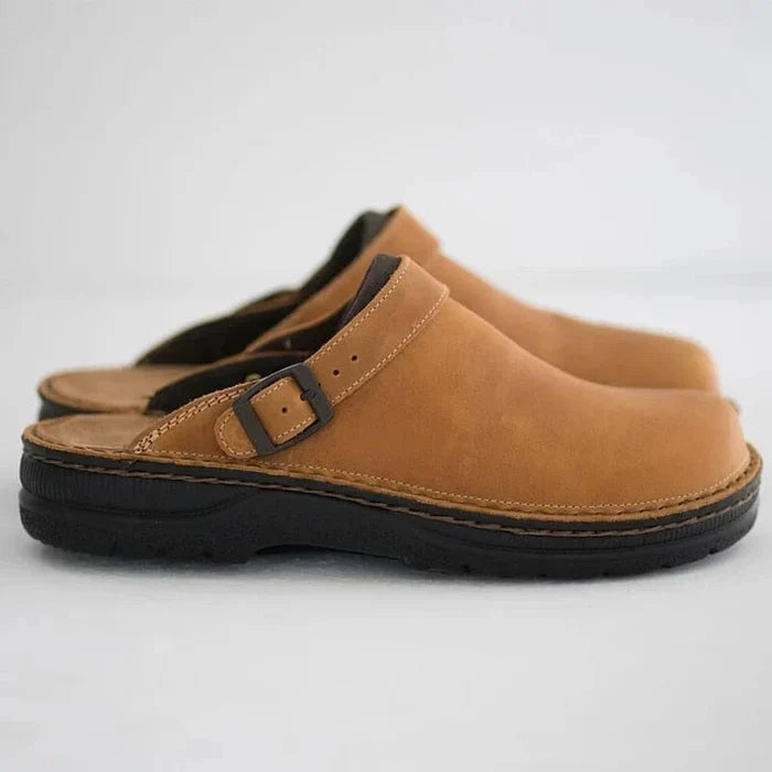 Men's Leather Clogs – Casual Slip On Comfort Shoes