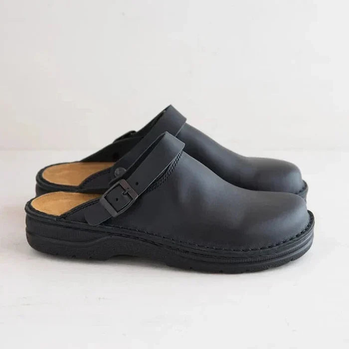 Men's Leather Clogs – Casual Slip On Comfort Shoes