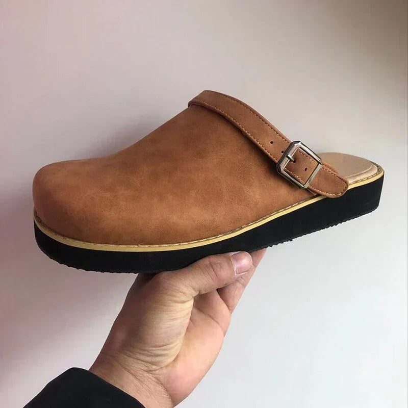 Men's Leather Clogs – Casual Slip On Comfort Shoes