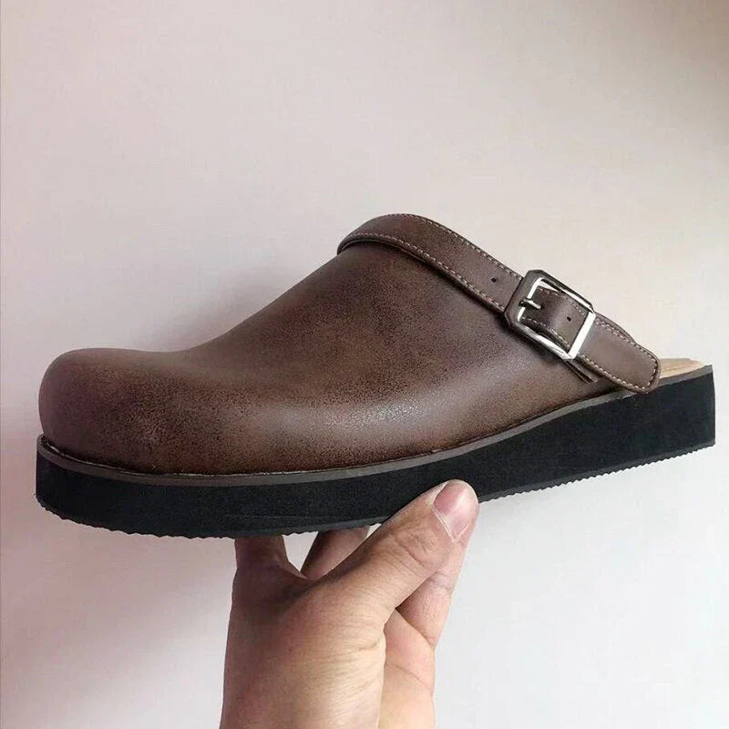 Men's Leather Clogs – Casual Slip On Comfort Shoes