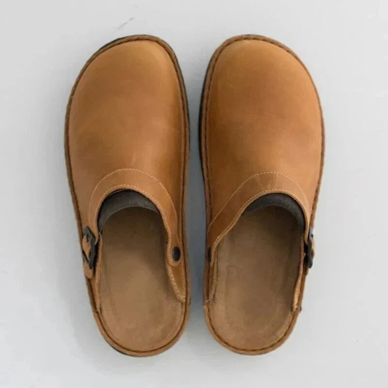 Men's Leather Clogs – Casual Slip On Comfort Shoes