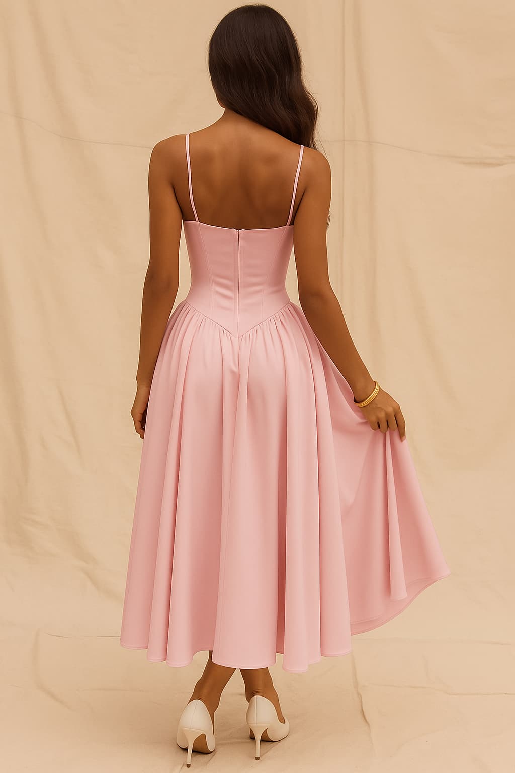 Elvirea | Corset-Style Midi Dress