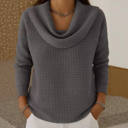 Waffle Knit Women Sweater