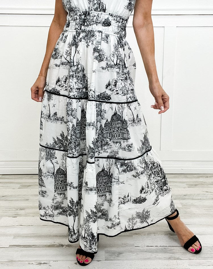 Serelune | Women’s Printed Tiered Maxi Dress