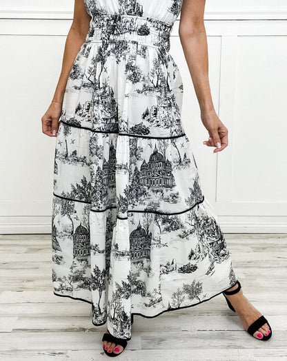 Serelune | Women’s Printed Tiered Maxi Dress