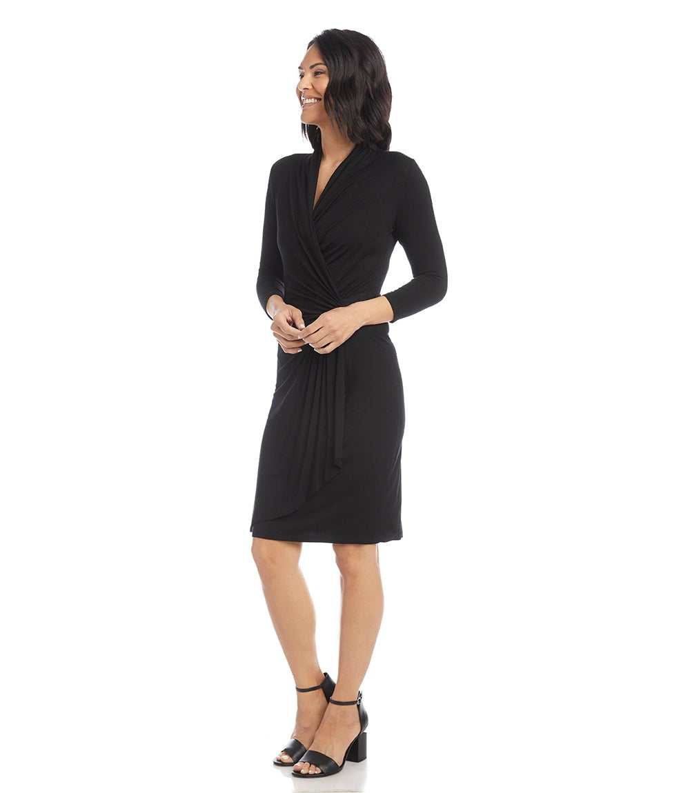 Elegant Wrap Midi Dress – Sophisticated Style with Timeless Appeal