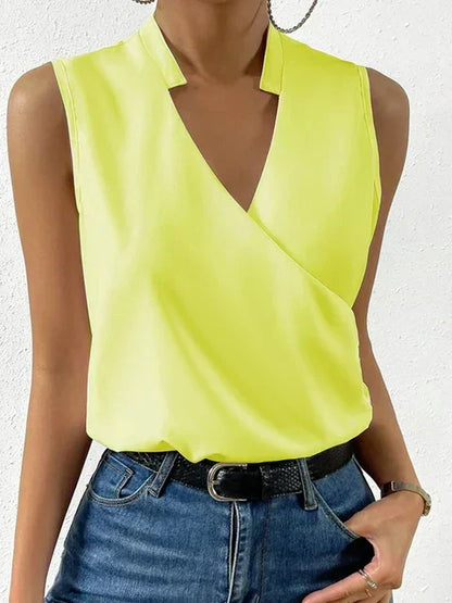 Calithea | Women’s Sleeveless Wrap Style Blouse