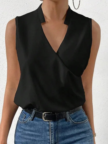 Calithea | Women’s Sleeveless Wrap Style Blouse