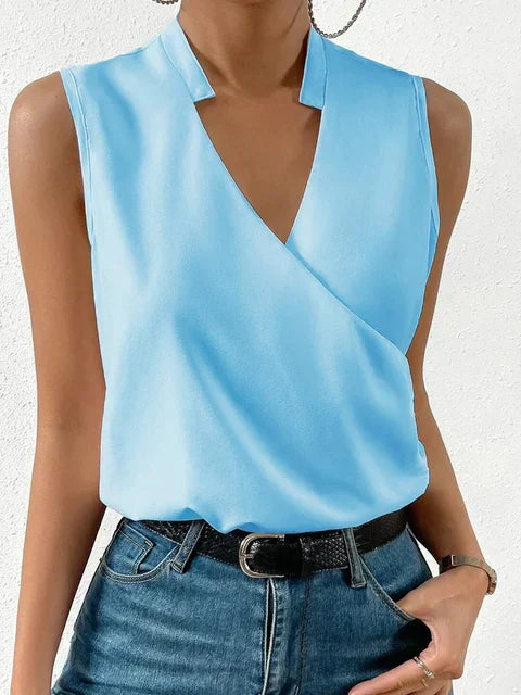 Calithea | Women’s Sleeveless Wrap Style Blouse