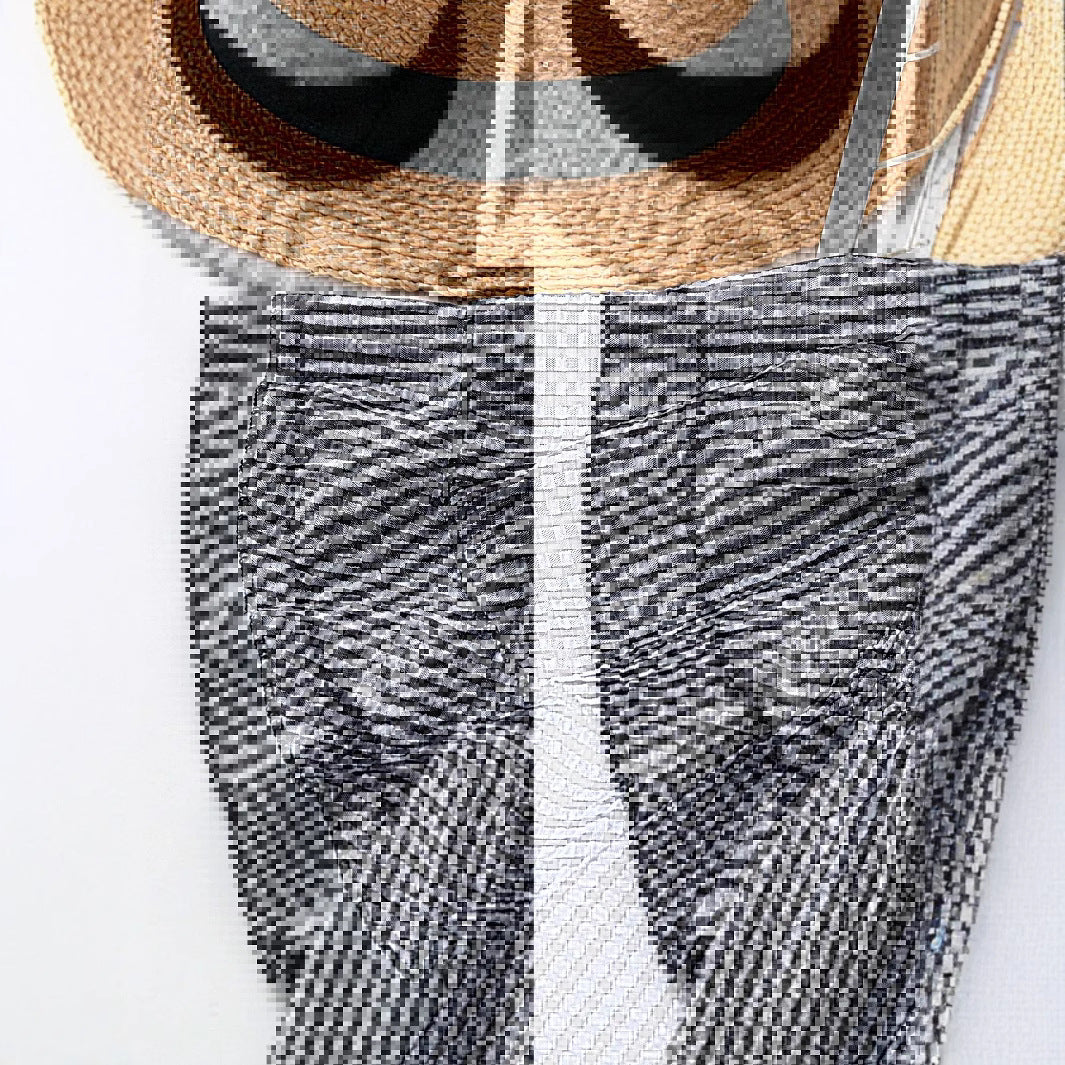 Elvarie | Women’s Smocked Gingham Peplum Blouse