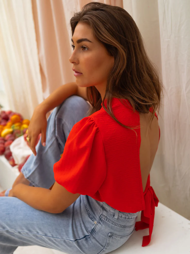 Cropped Short Sleeve Top – Lightweight Summer Top for Women