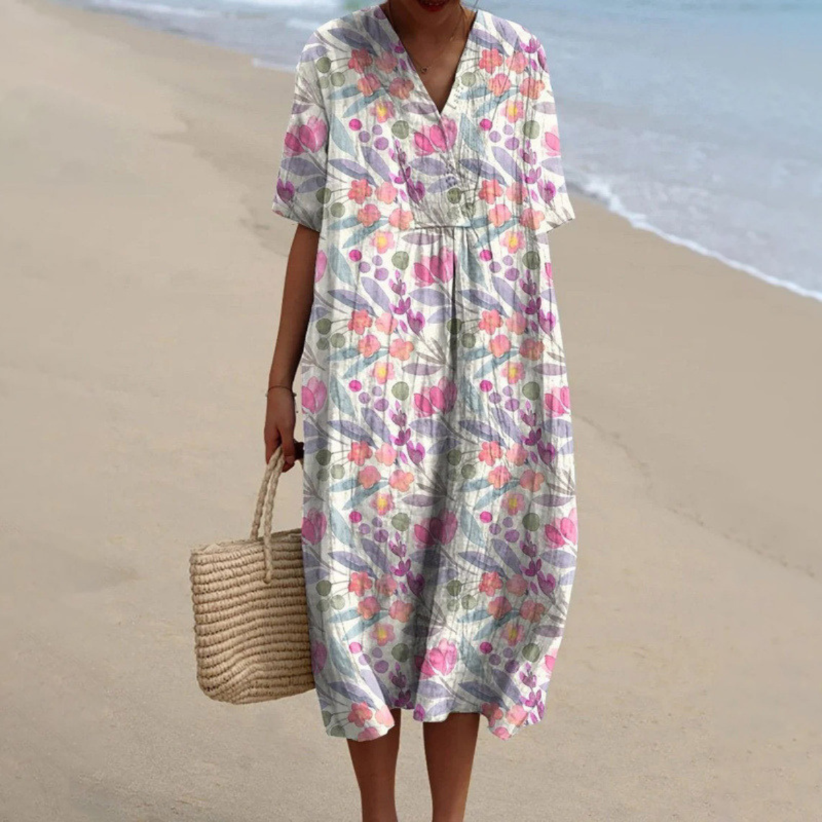 Zeritha | Women’s Relaxed Floral Summer Dress
