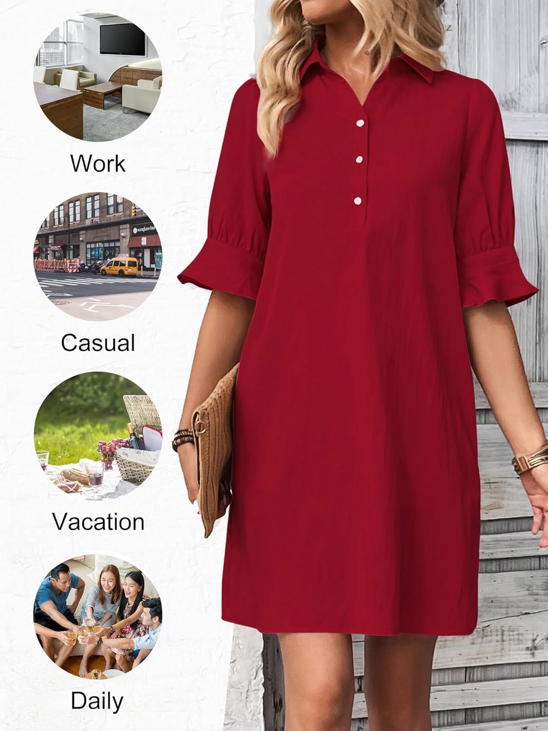 Neritha | Women’s Button Shirt Dress