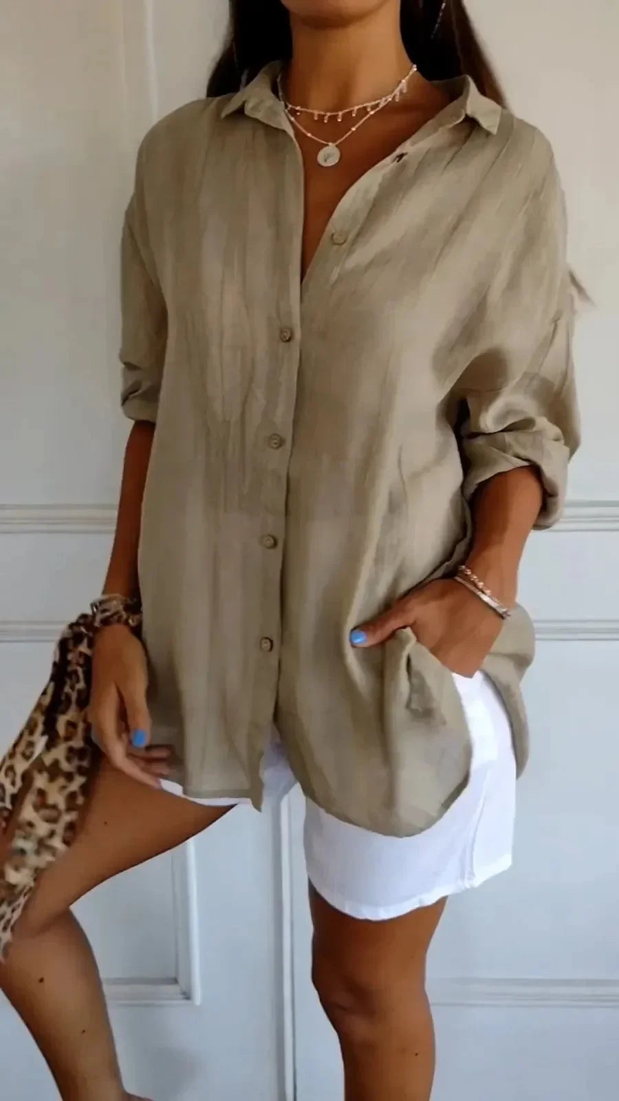 Noa | Relaxed Button Front Spring Blouse