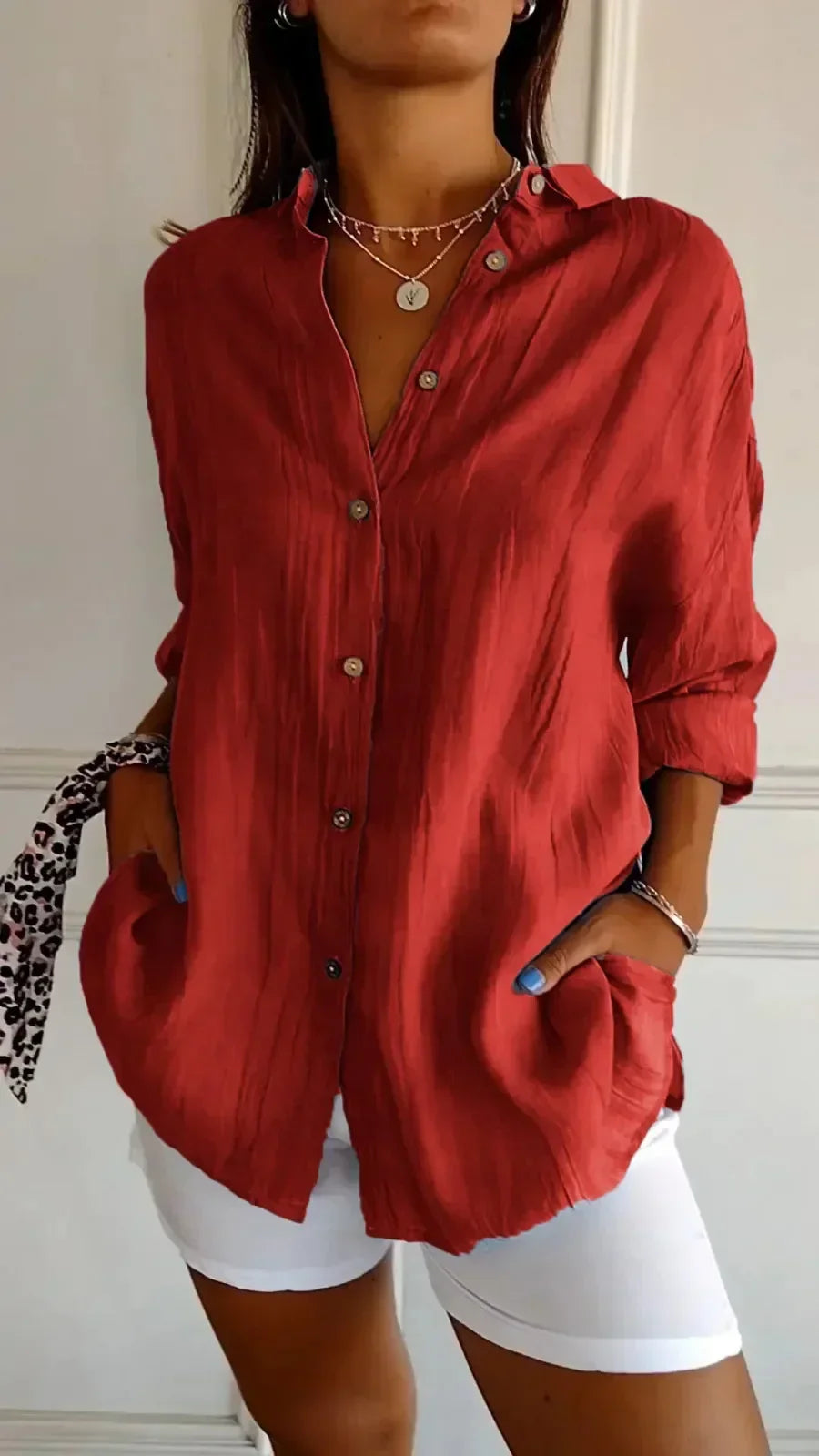 Noa | Relaxed Button Front Spring Blouse