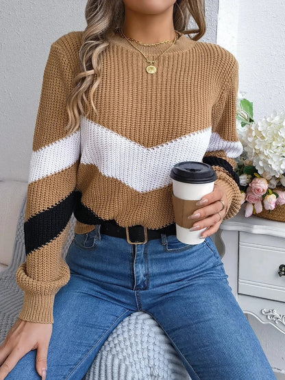 Colorblock Knit Sweater