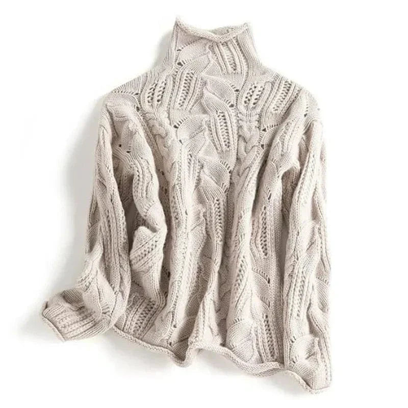 Turtleneck Knit Women Sweater