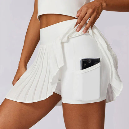Elowra | Women’s Pleated High Waist Mini Skirt