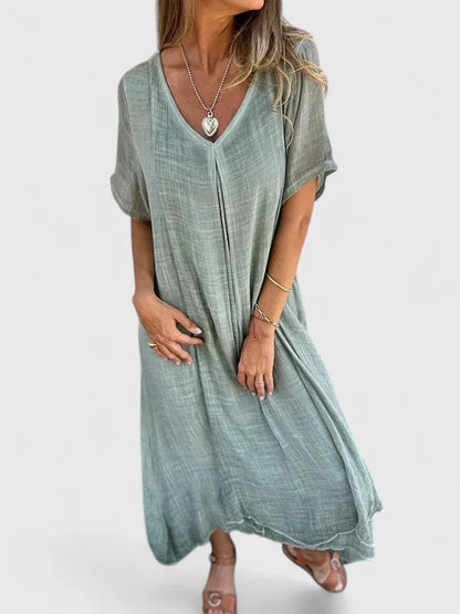 Sorella | Women’s Casual V Neck Everyday Maxi Dress