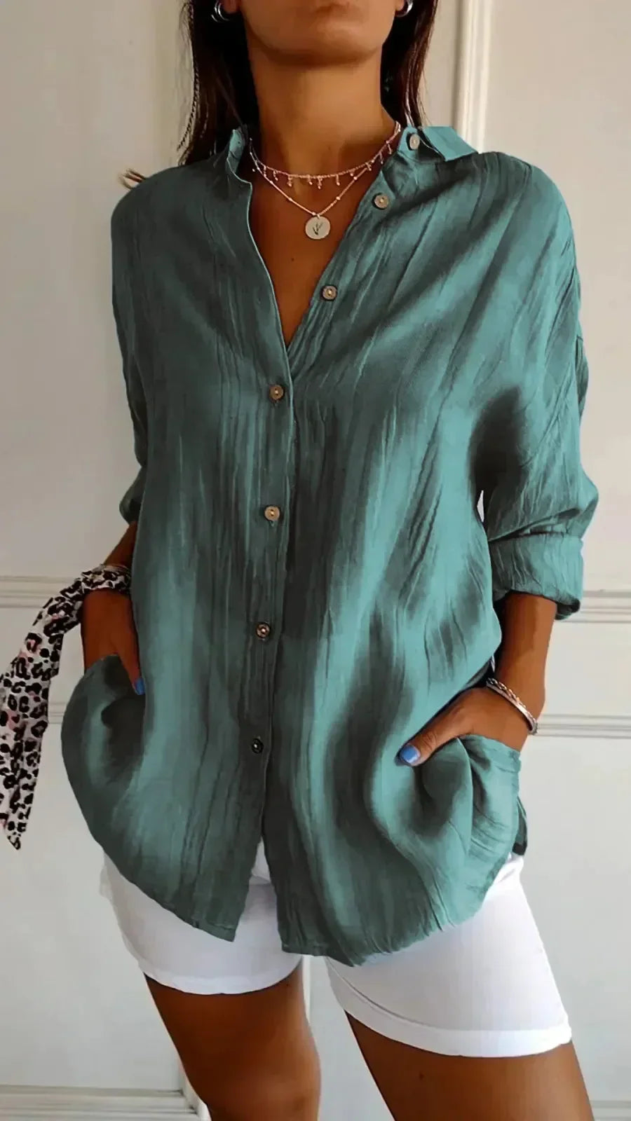 Noa | Relaxed Button Front Spring Blouse